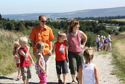 Wandern in der bayerischen Rhön.